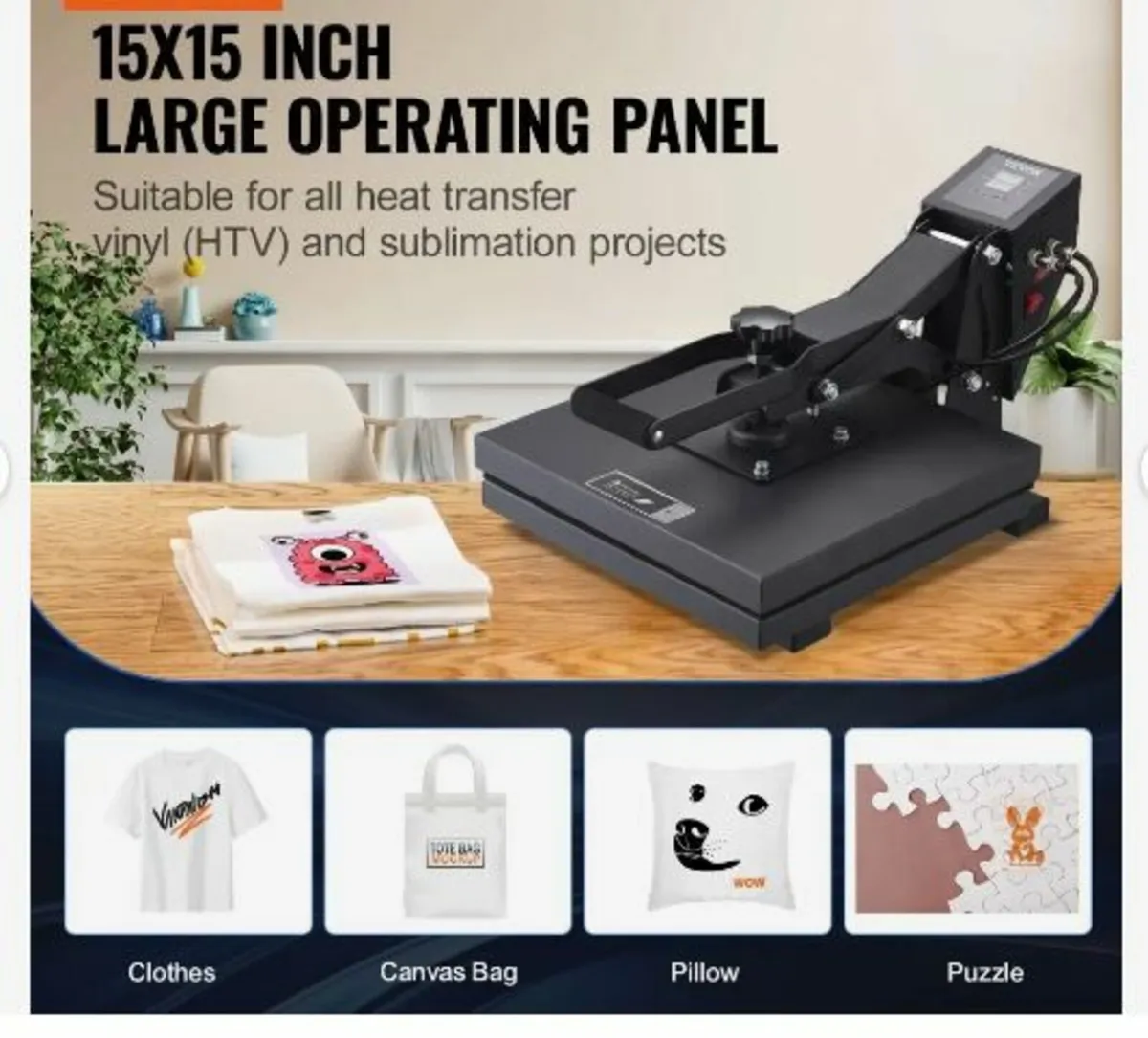 Heat Press Machine 15 x 15 in/38.1 x 38.1 cm - Image 2