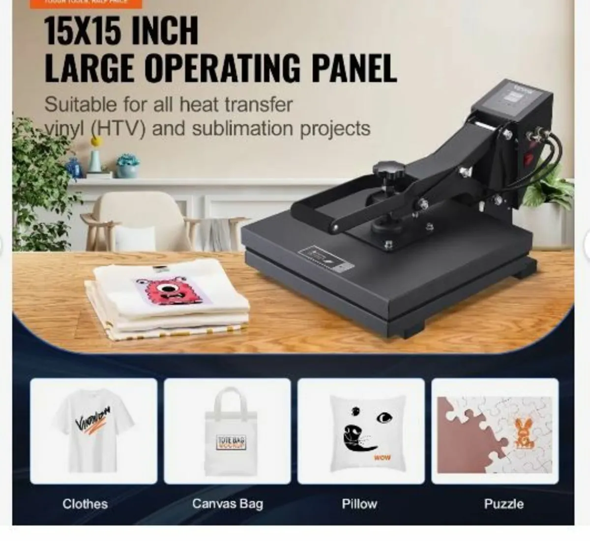 Heat Press Machine 15 x 15 in/38.1 x 38.1 cm - Image 3