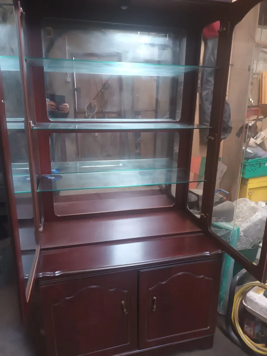 Mahogany Glass Front cabinet - Image 2