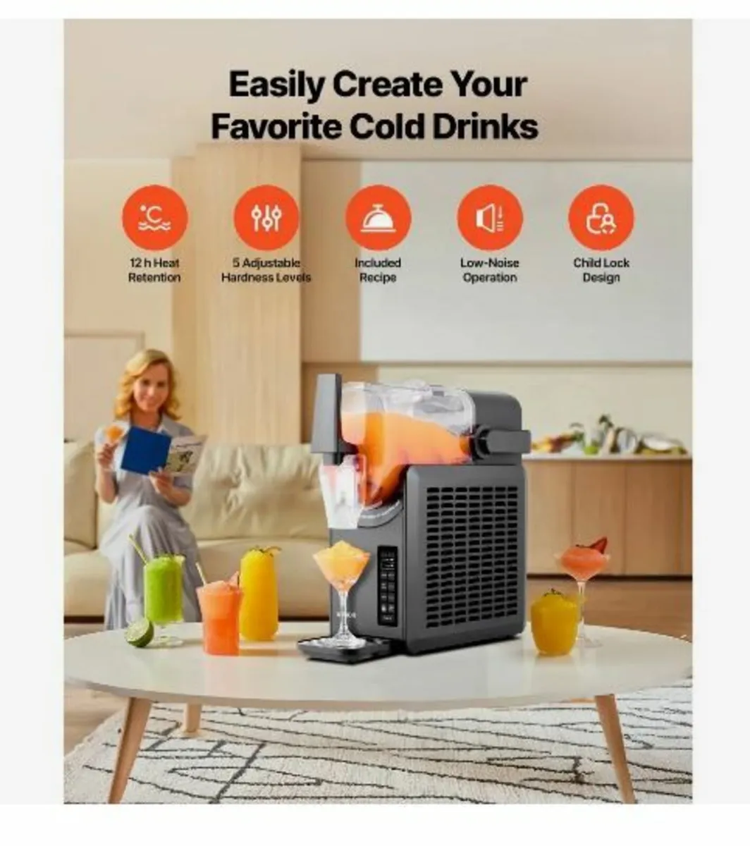 Slushie Machine, 2.6L/88oz No Ice Needed - Image 2