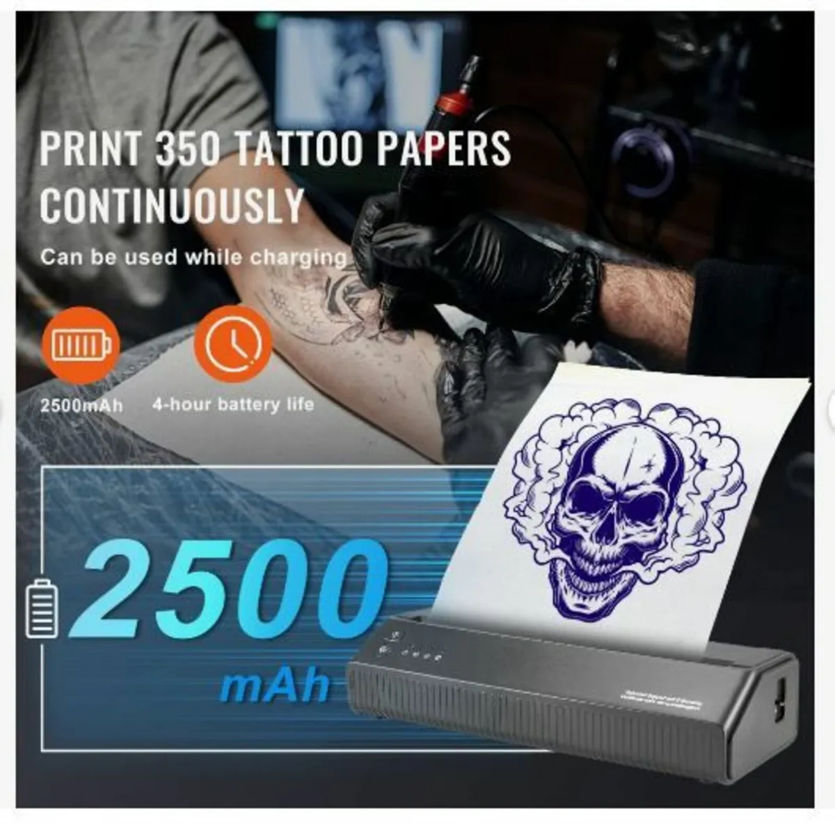 Tattoo Transfer Stencil Printer, Wireless Bluetoot - Image 4