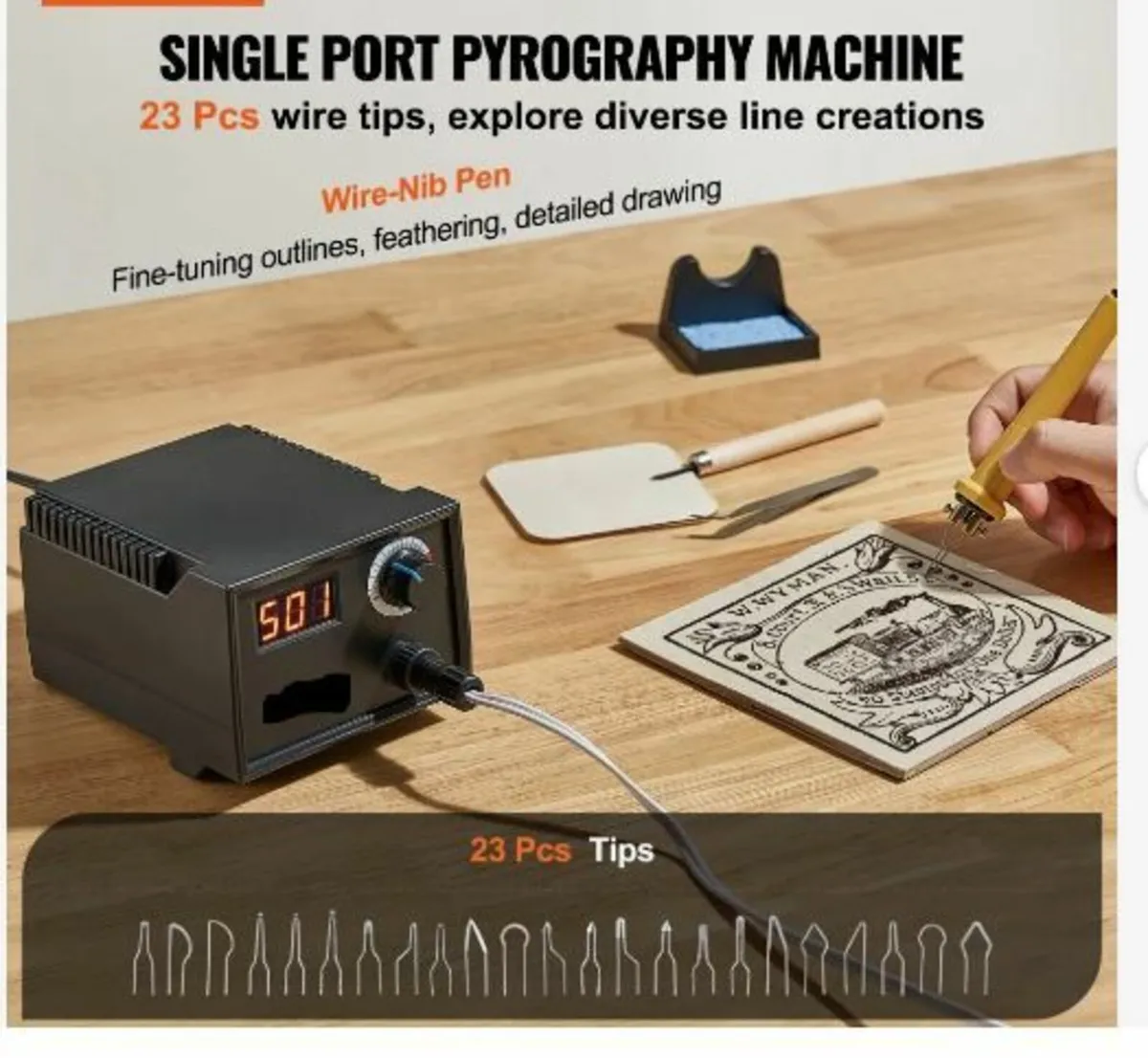 Wood Burning Kit, 200~700°C Adjustable - Image 2