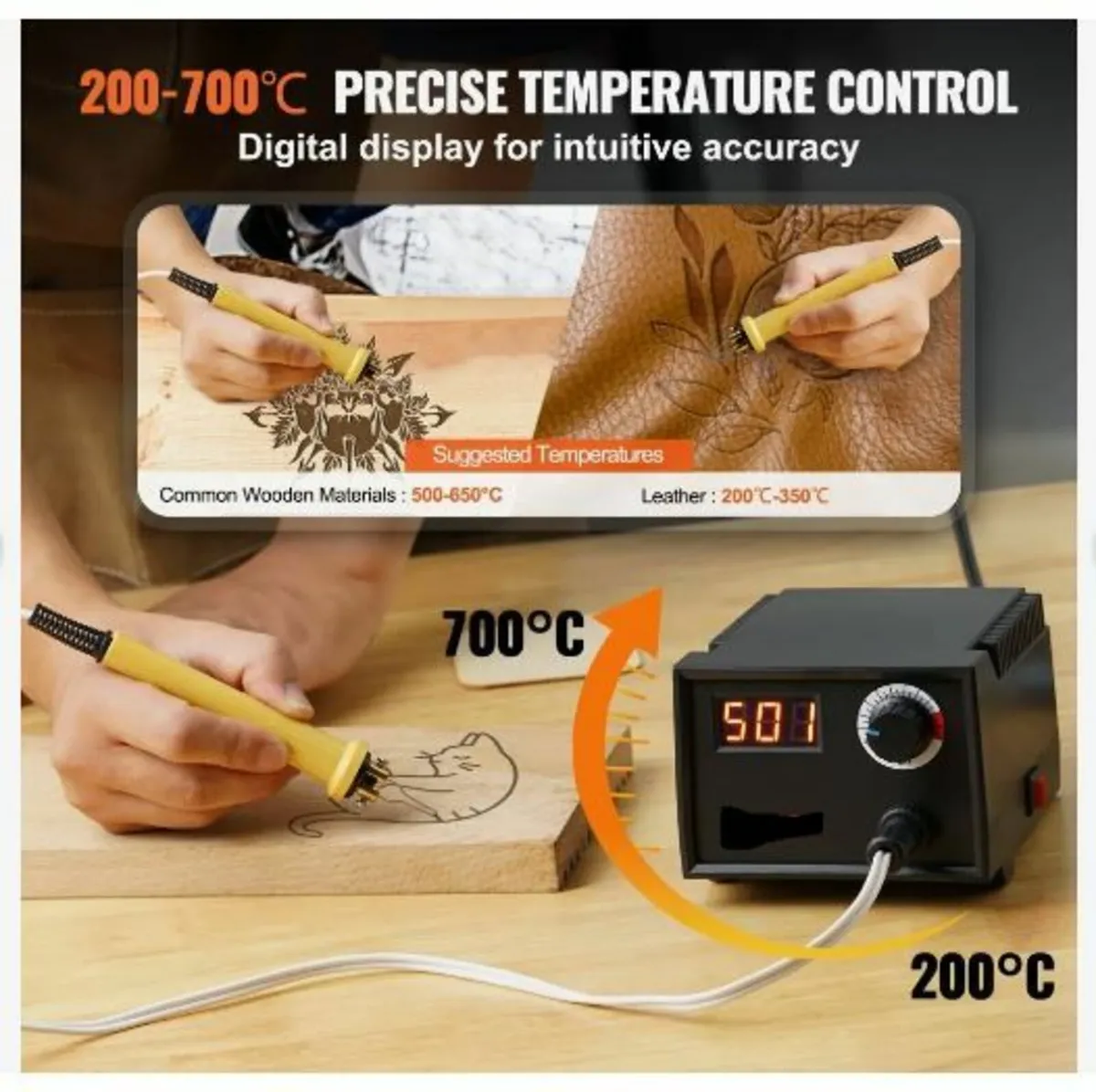Wood Burning Kit, 200~700°C Adjustable - Image 3