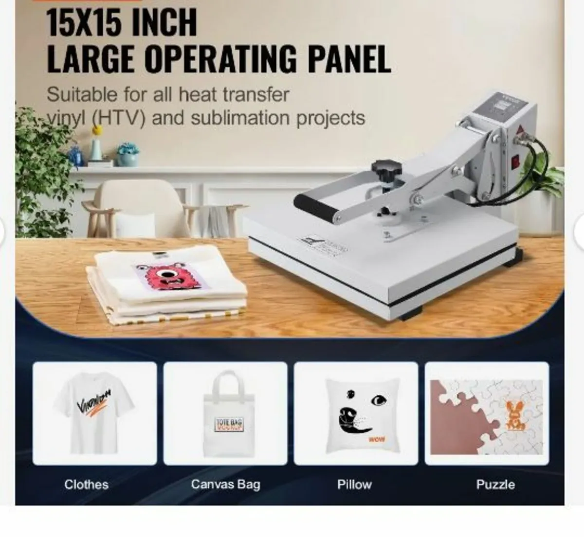 Heat Press Machine 15 x 15 in/38.1 x 38.1 cm - Image 2