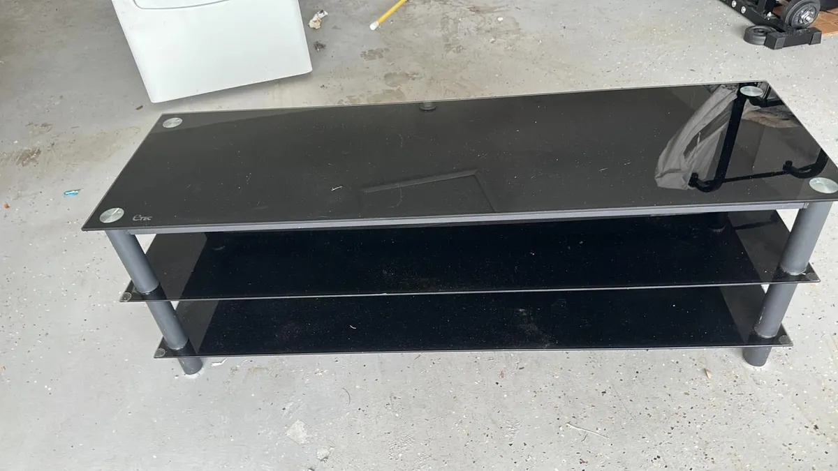 Glass tv stand