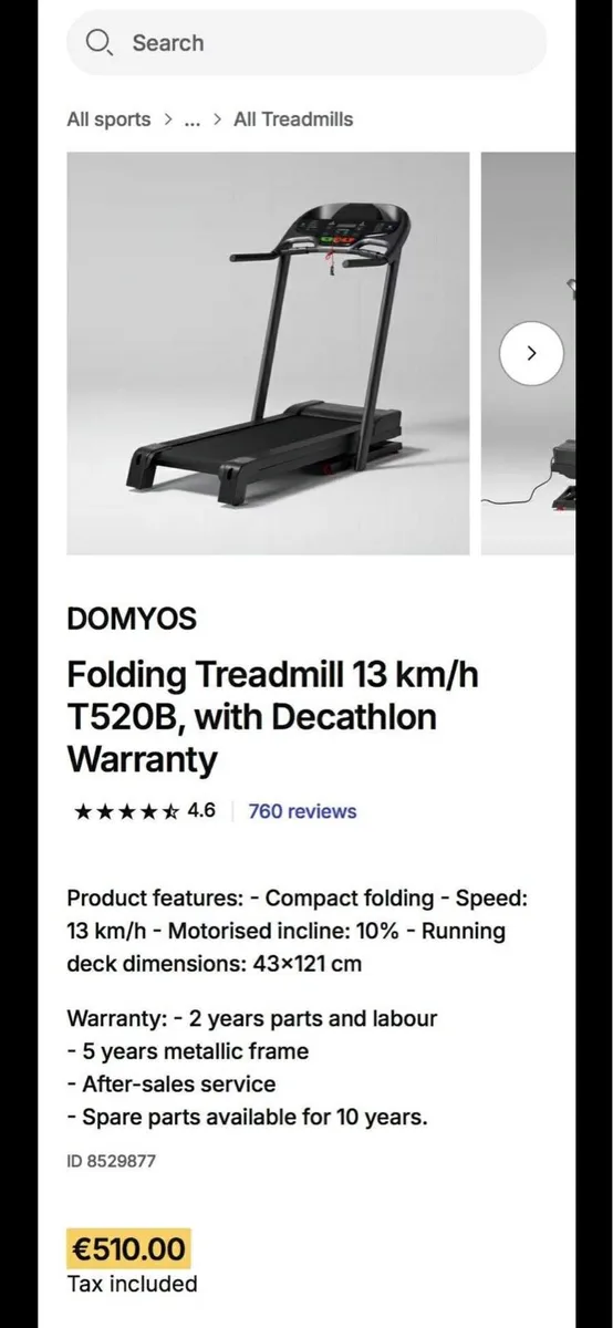 Treadmill folding, incline. - Image 3