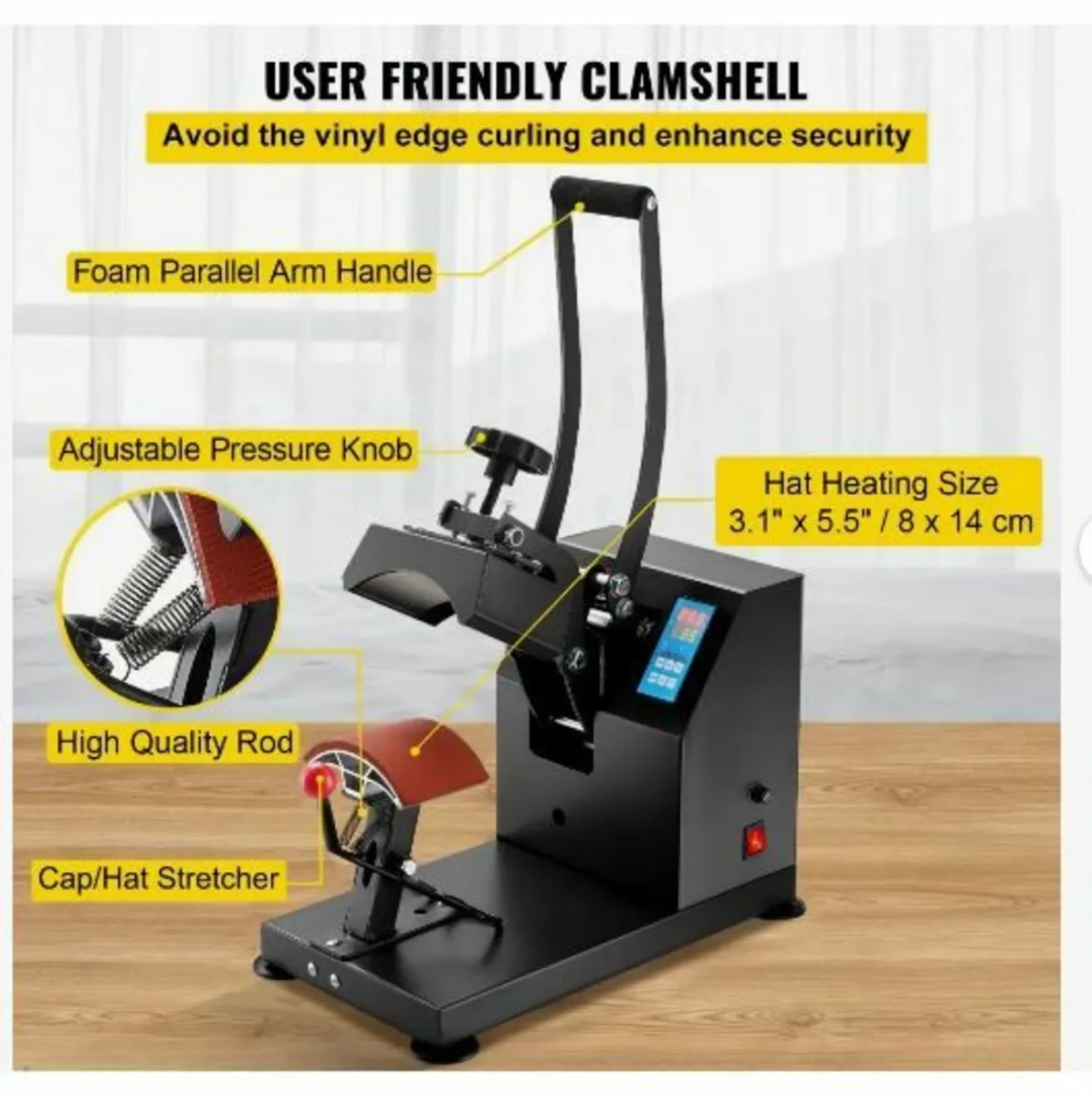 Hat Heat Press 5.5 x 3.5 inch Heat Press Machine - Image 4