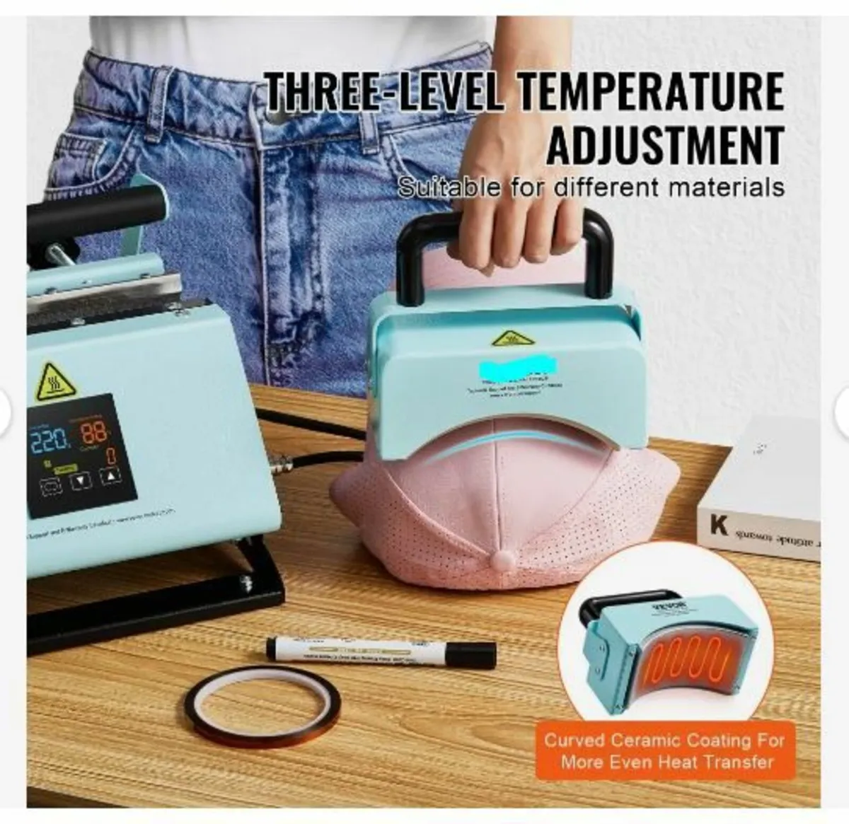 2 in 1 Tumbler and Hat Heat Press Machine - Image 4