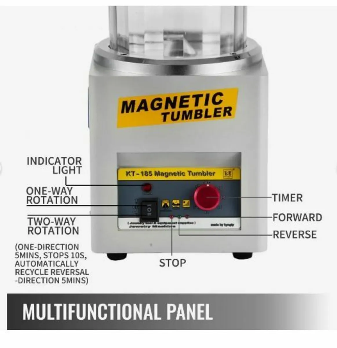 KT-185 Magnetic Tumbler 180mm Jewelry - Image 3