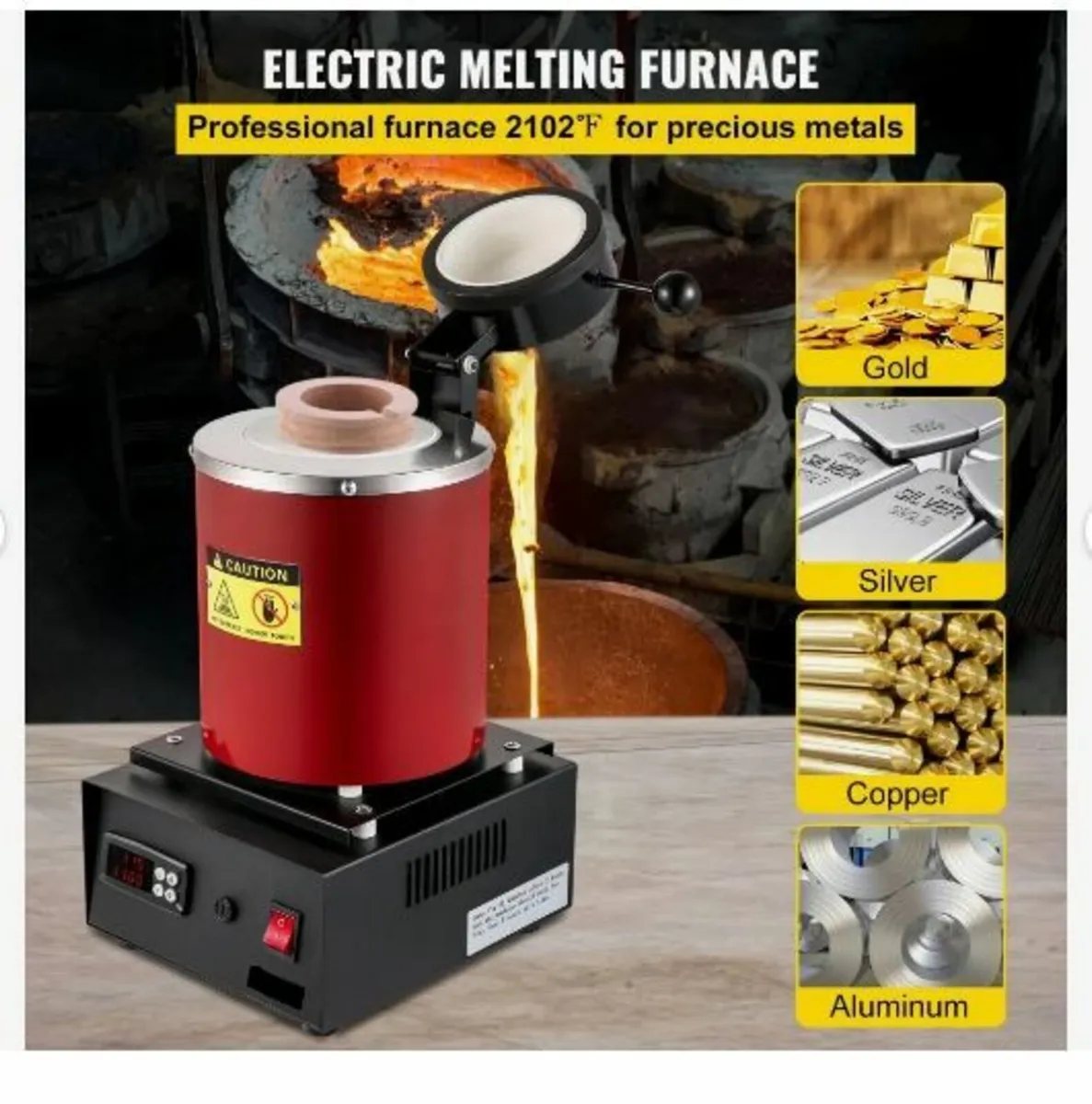 Gold Melting Furnace, 1350W - Image 3