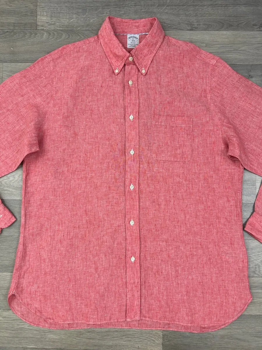 Brooks Brothers Button Down Linen Shirt XL/XXL - Image 2