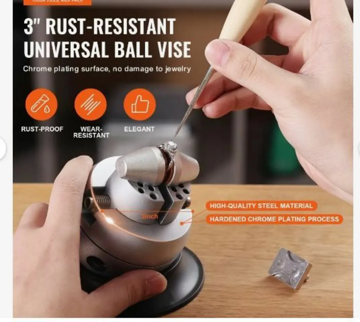 Ball Vise, 7.6 cm Engraving Setting Tool - Image 2
