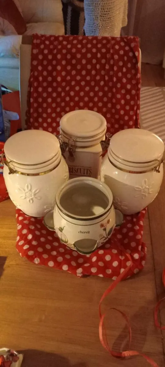 Vintage Porcelain Storage Containers - Image 1