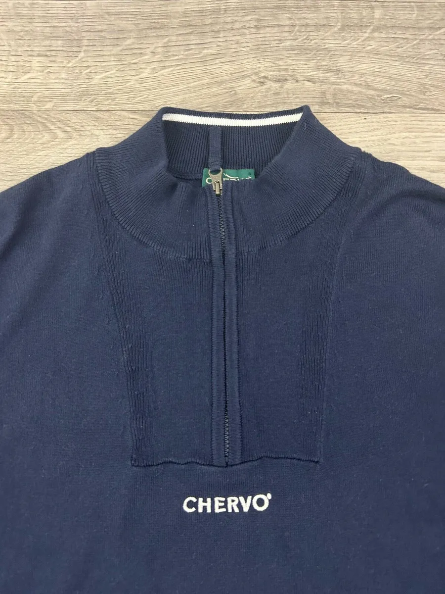 Chervo Half Zip Cotton Golf Jumper Mens Medium - Image 3