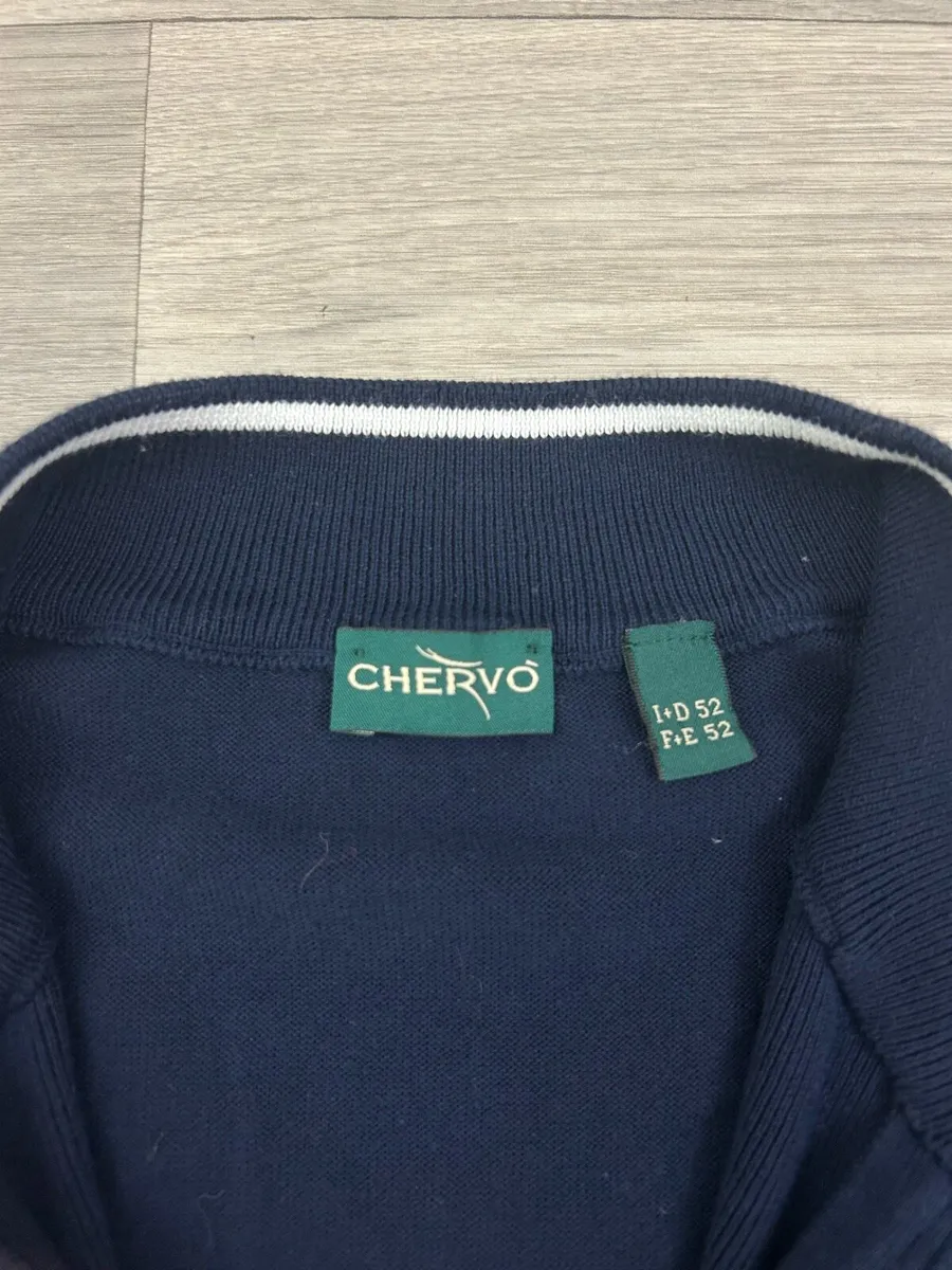 Chervo Half Zip Cotton Golf Jumper Mens Medium - Image 4
