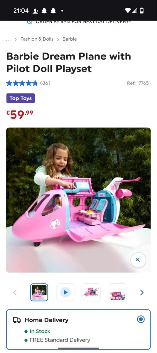Barbie dream plane with pilot set - Image 2