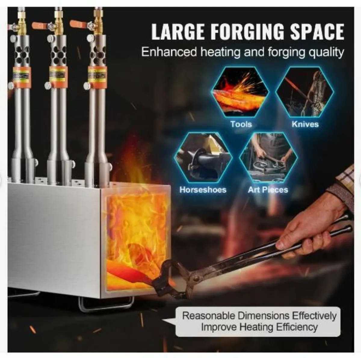 Portable Propane Forge, 3 Burner - Image 4