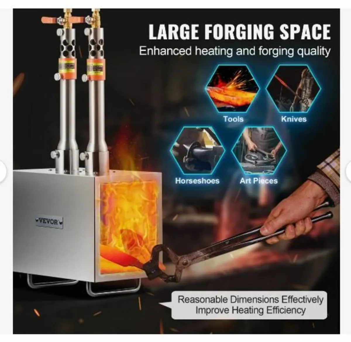 Portable Propane Forge, 2 Burner - Image 3