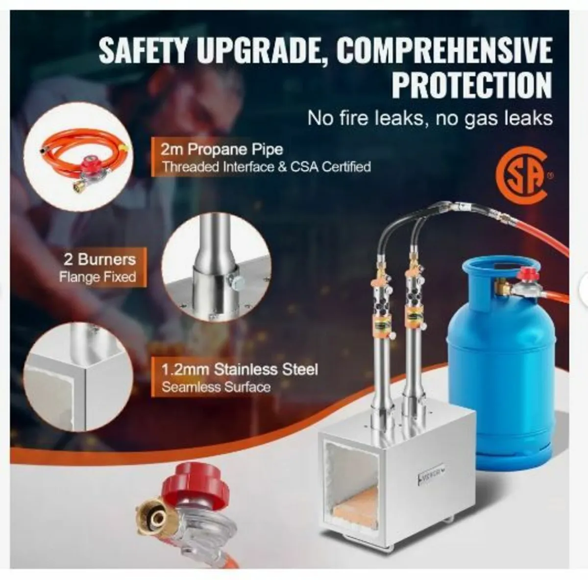 Portable Propane Forge, 2 Burner - Image 4