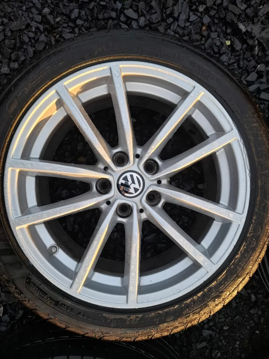 17" Vw Alloys with tyres - Image 1