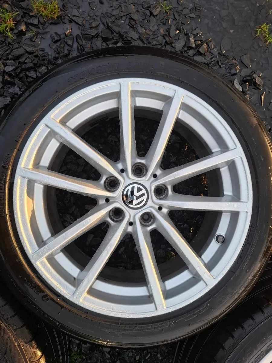 17" Vw Alloys with tyres - Image 2