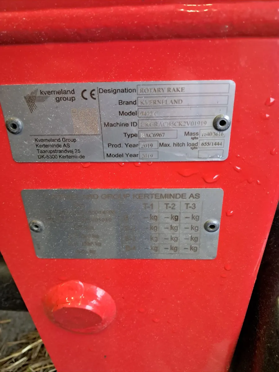 2019 KVERNELAND 9472 RAKE - Image 4