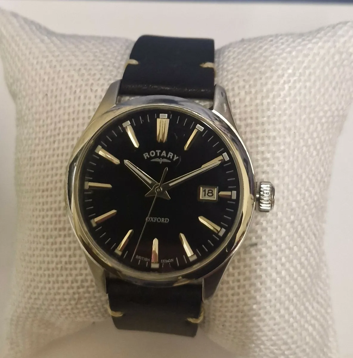 Rotary Oxford Mens Watch with Black Dial and Black - Image 1