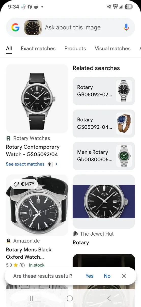 Rotary Oxford Mens Watch with Black Dial and Black - Image 2