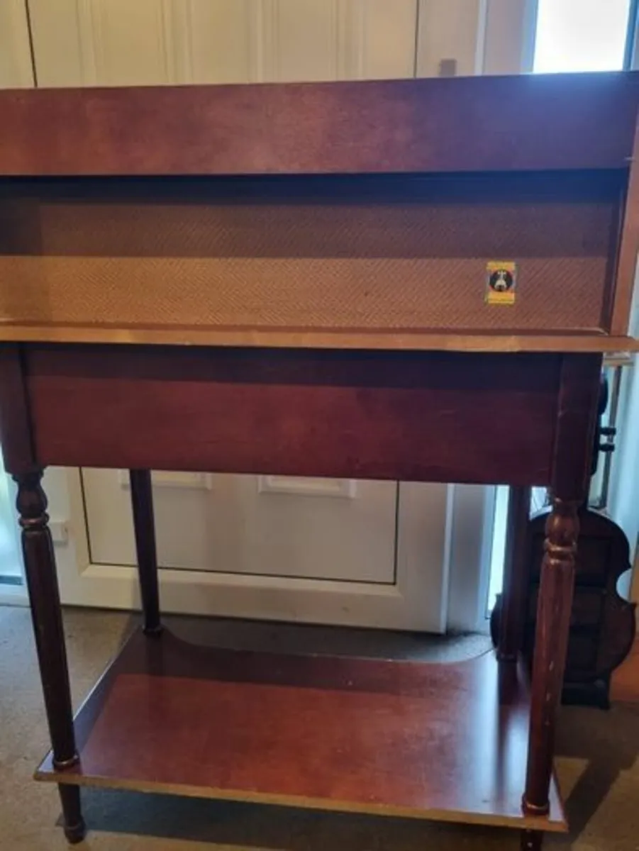 Danish Mid Century Tambour Roll-Top Desk - Image 3