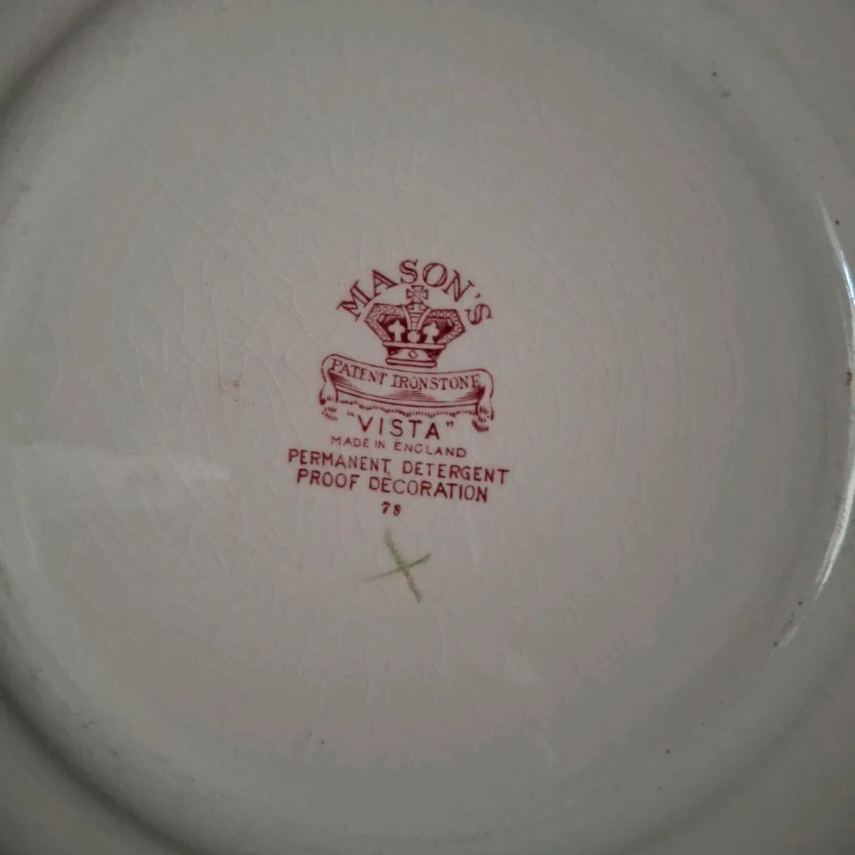 Masons Vista Pink Transferware Plate - Image 3