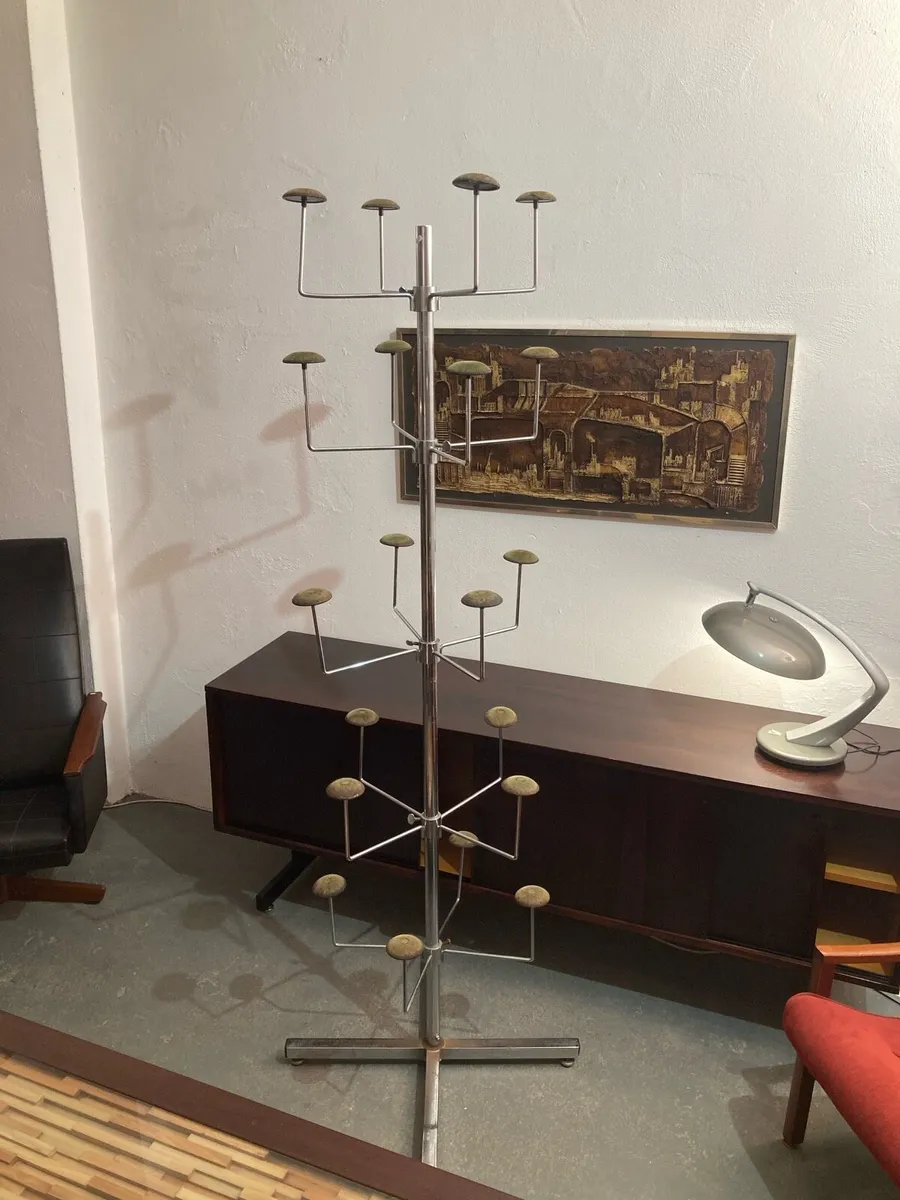 Vintage Chrome Hat Stand Warehouse Open Sat 20th - Image 1