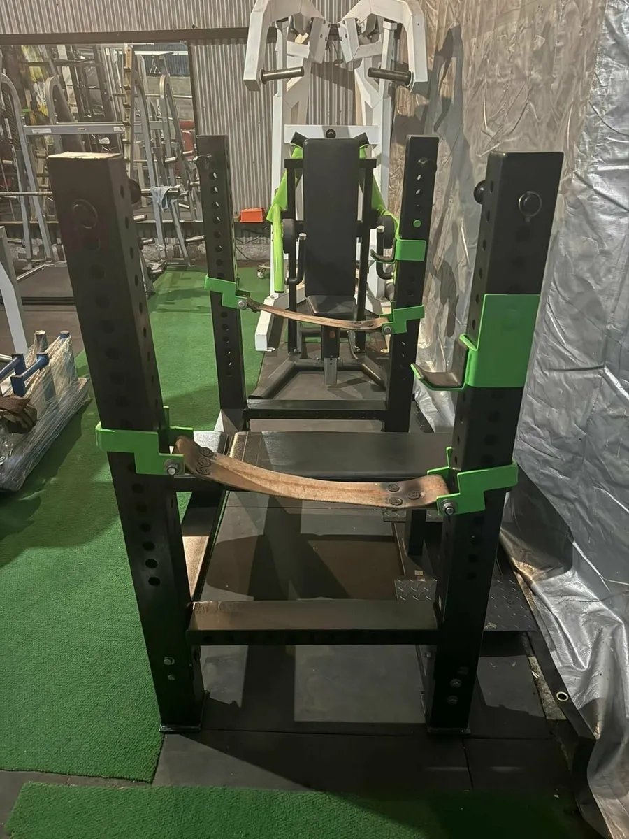 4-Post Powerlifting Bench with Band Pins & Safety - Image 2