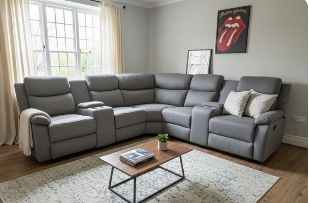 New grey fabric corner