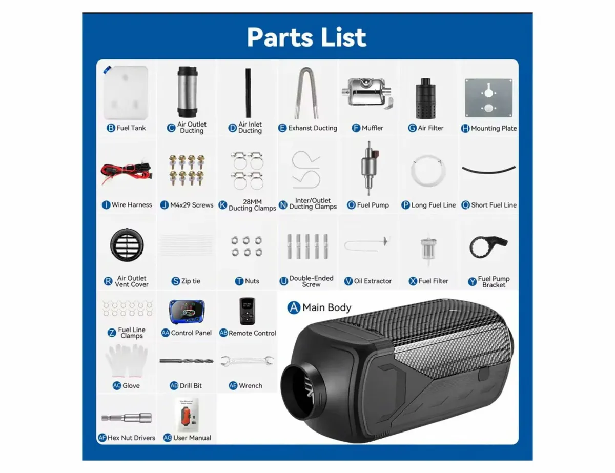 New Upgrade version 8Kw Diesel Air Heater 12-24V - Image 2
