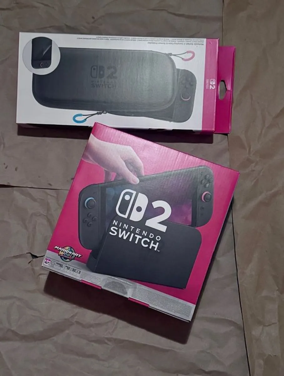 Brand New Nintendo Switch 2 + Mario Kart World Bundle + New Case - Image 2
