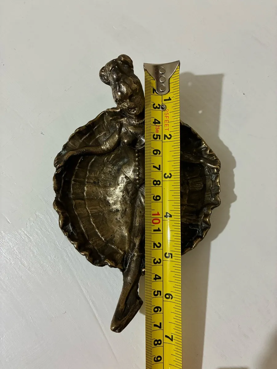 Art Nouveau Antique bronze/ brass trinkets plate. - Image 3