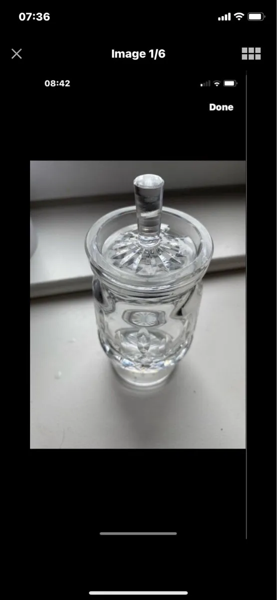 Vintage Waterford Crystal Condiment jar - Image 1
