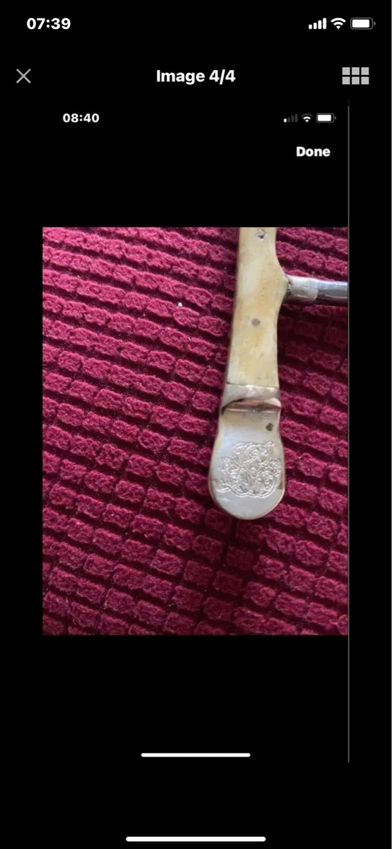 Antique Metal & Bone Corkscrew - Image 4