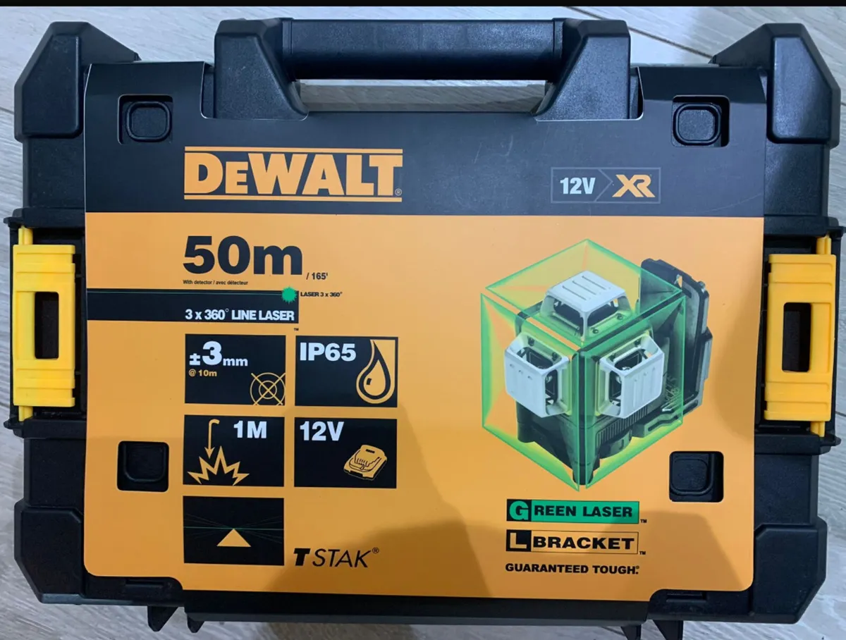 Dewalt 3x360 green lazer level kit DCE089, - Image 2