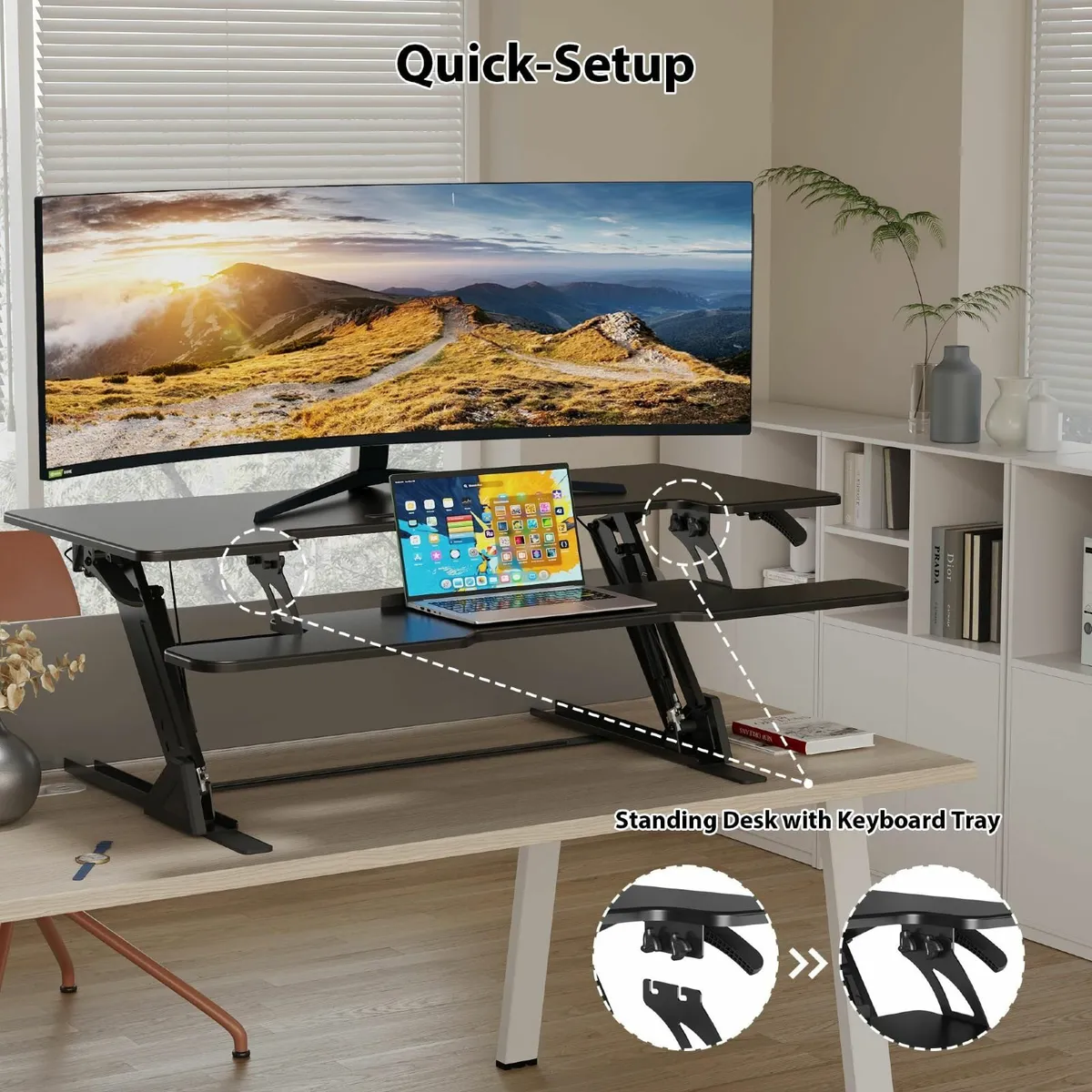 Standing Desk Converter Dual Gas Spring Height - Image 4
