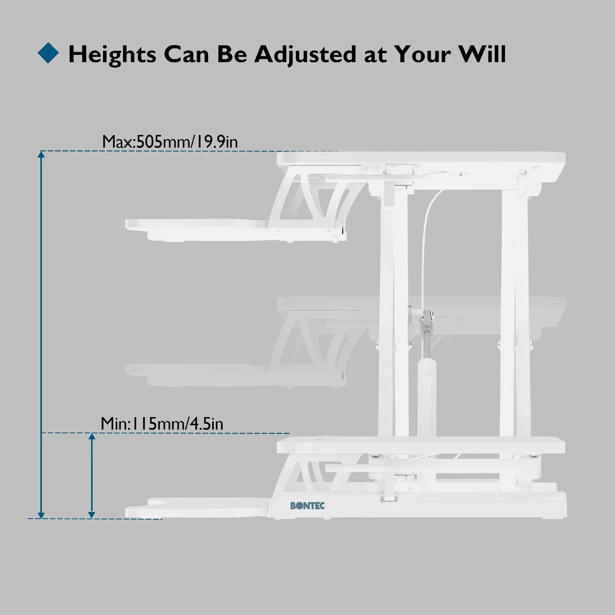 Standing Desk Converter 32in/80cm Height-Adjustabl - Image 3