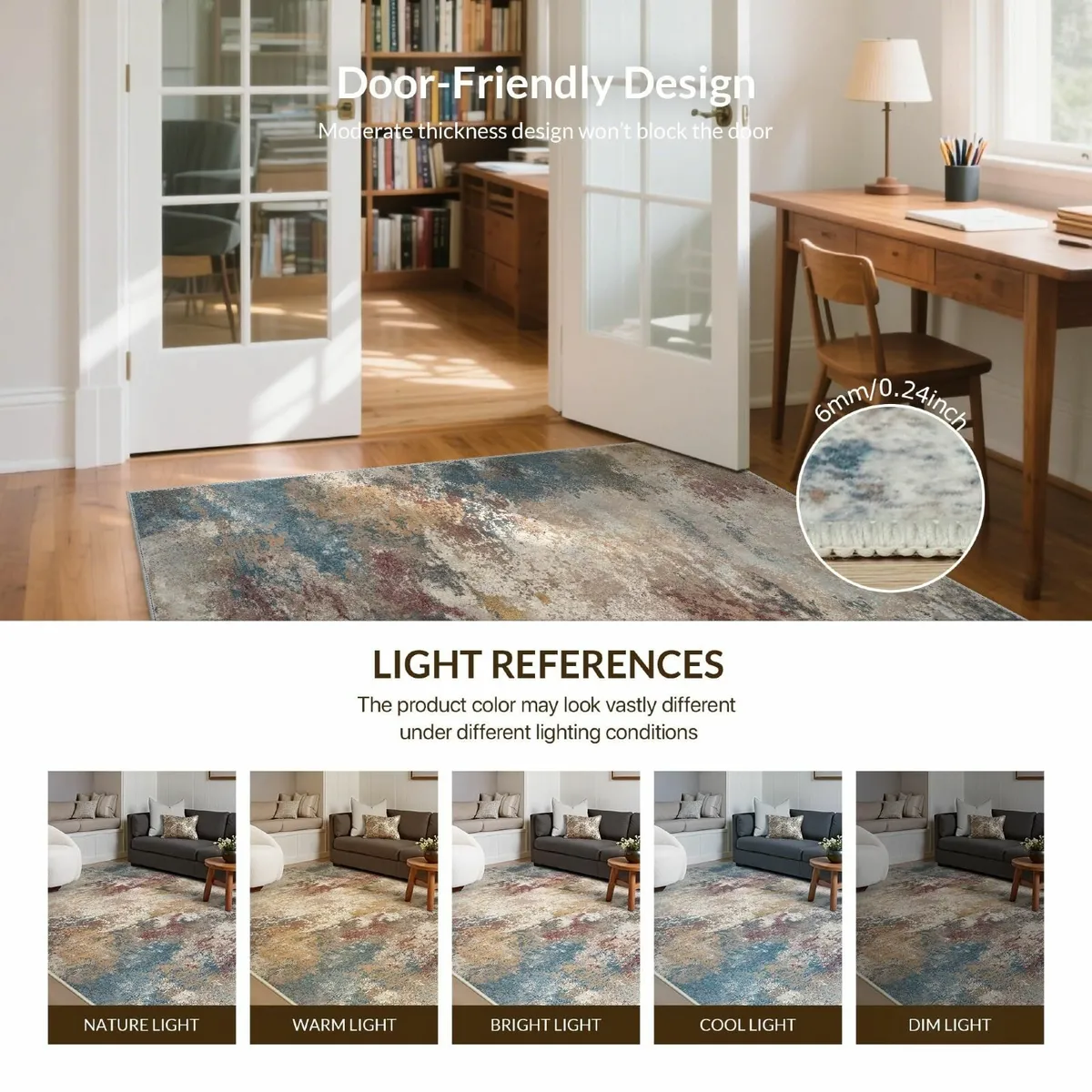 Rugs Living Room 200x290cm - Washable Large Rug - Image 4