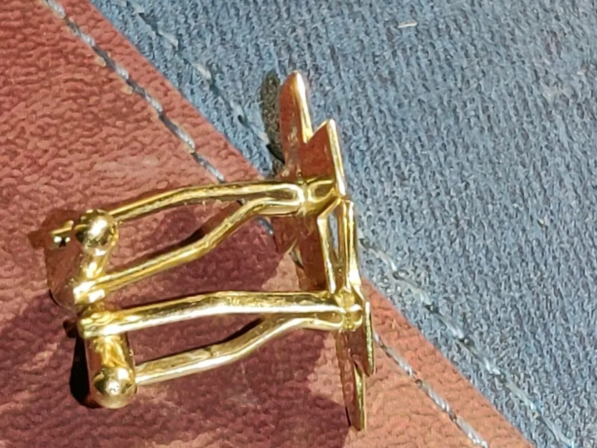 RARE MILLENNIUM 2000, 9CT Gold CHUNKY Cufflinks ! - Image 3
