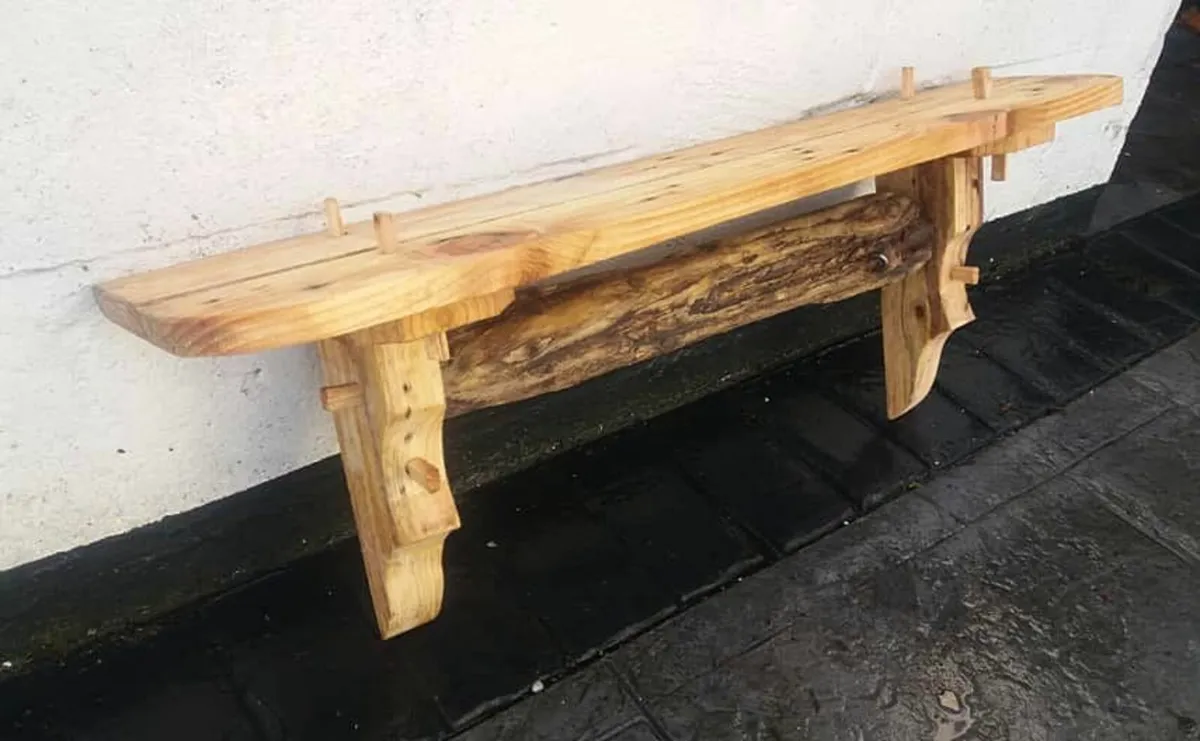 Country Style driftwood stove mantel / shelf - Image 1