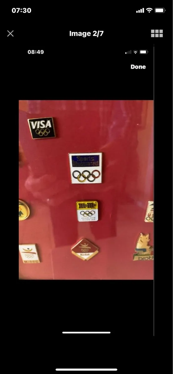 Framed International Olympic Pin Collection (14) - Image 2
