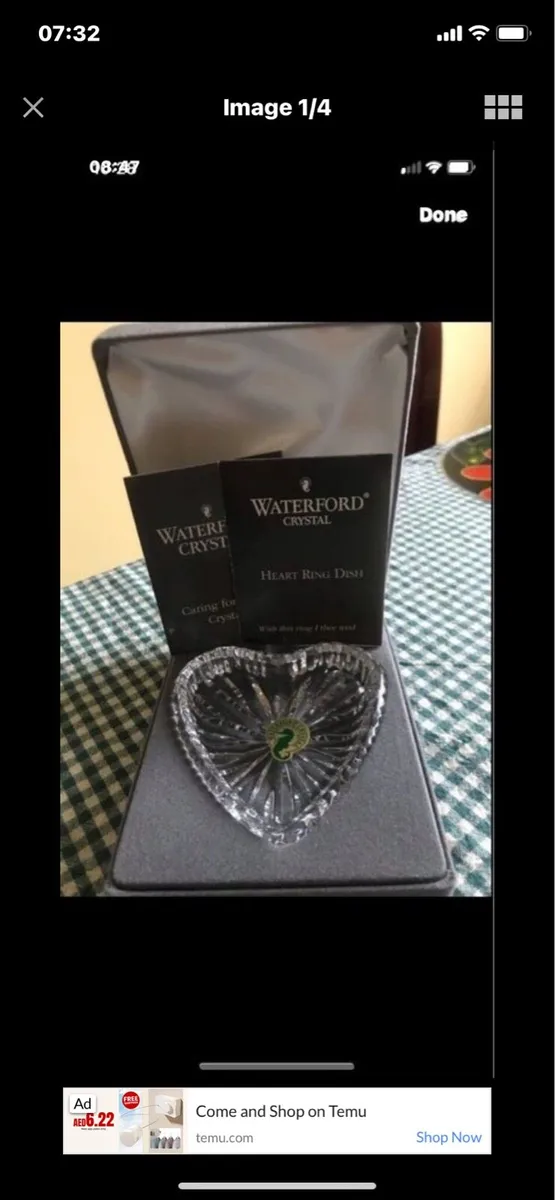 Vintage Waterford Crystal Ring Dish - Image 1