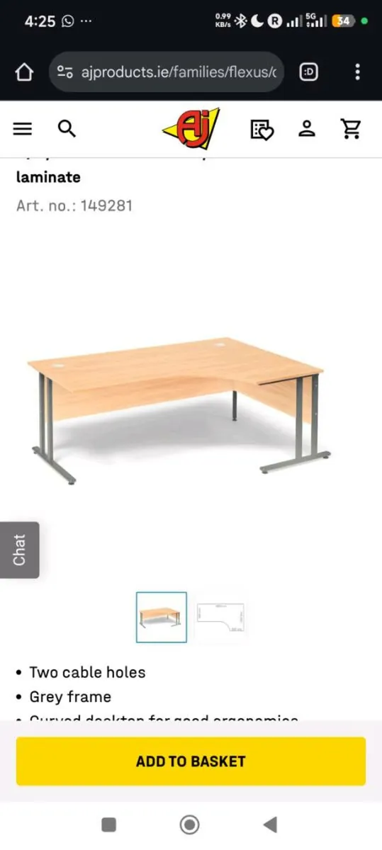 Office chairs and desk - Image 4