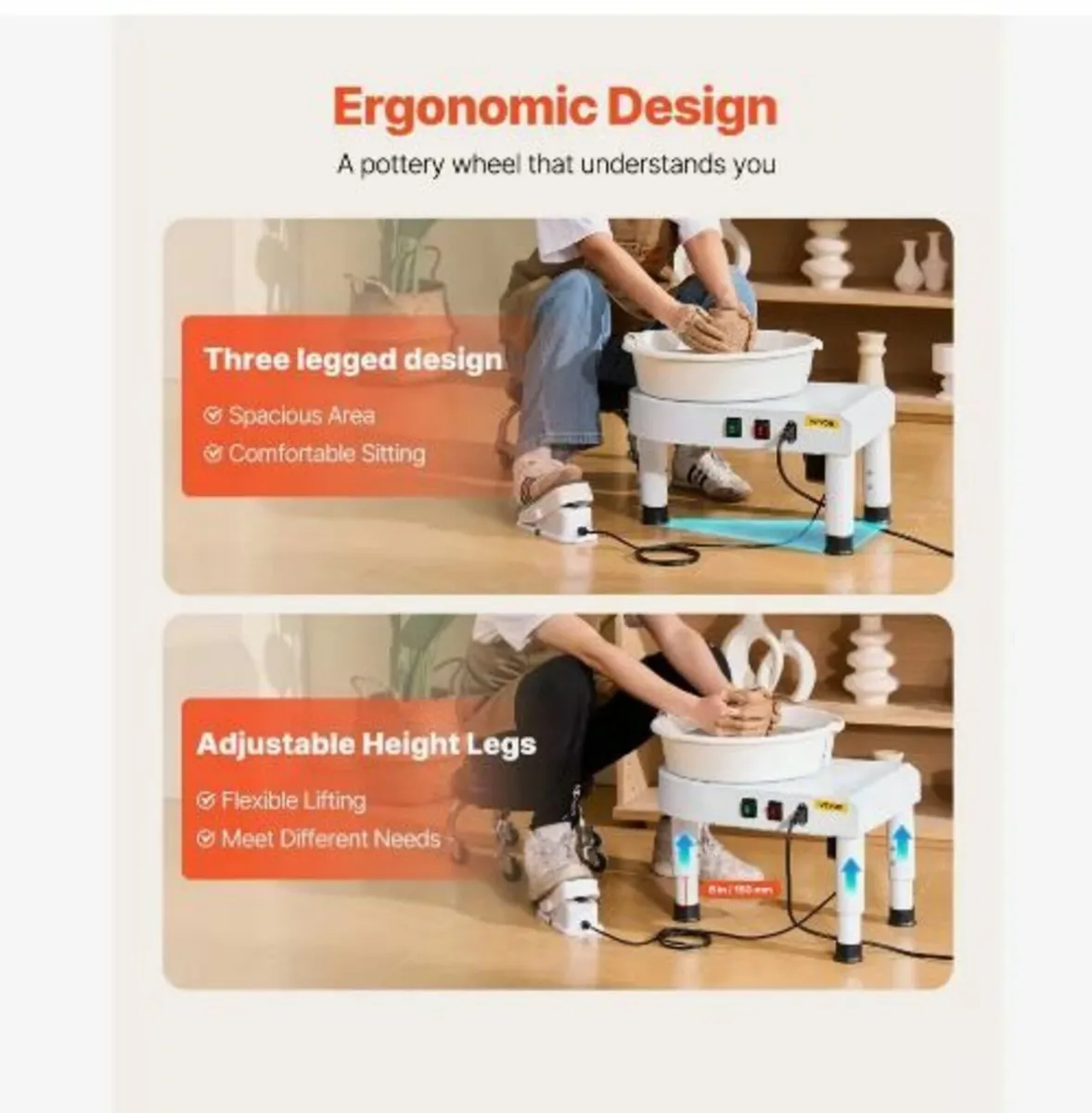 Pottery Wheel, 28 cm Ceramic Wheel Forming Machin - Image 3