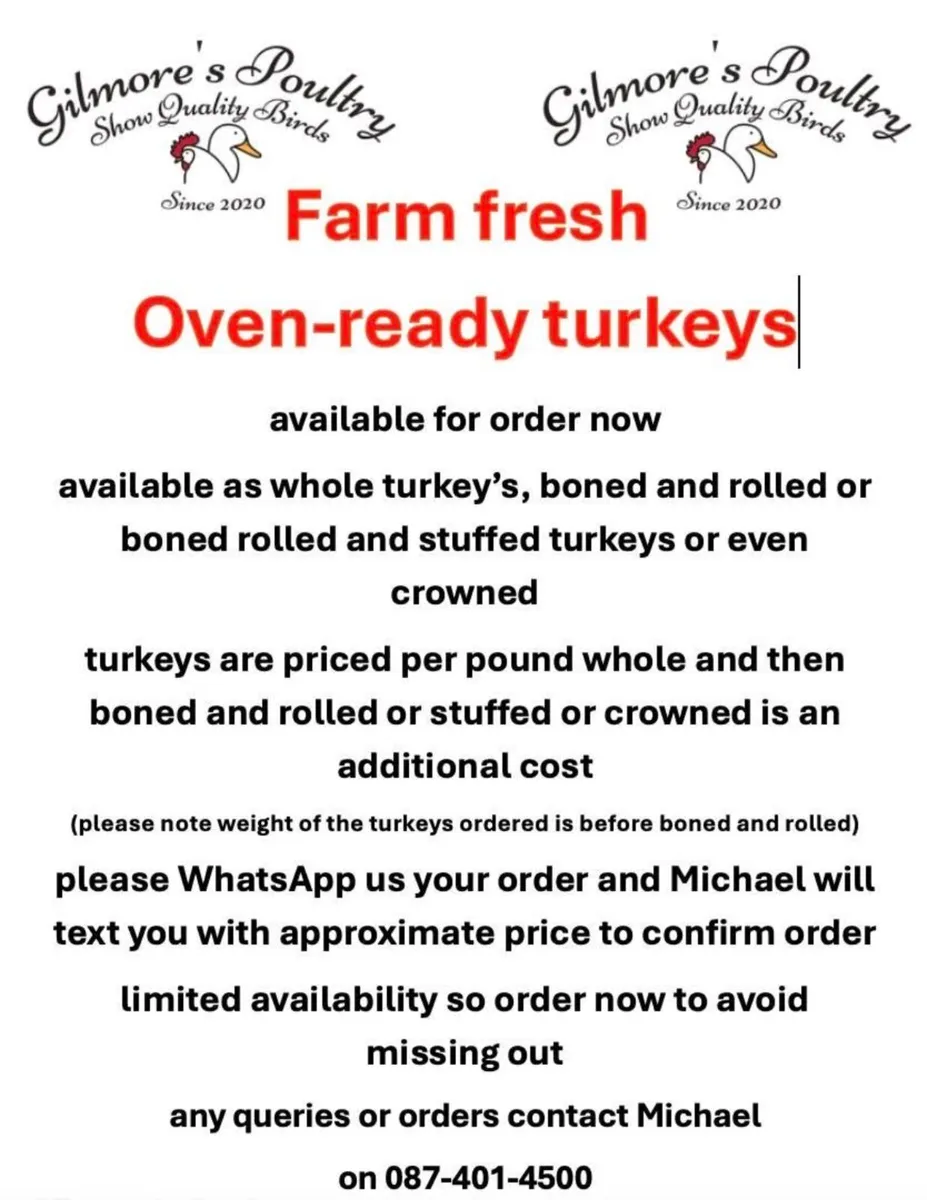 Last few Christmas turkeys for sale