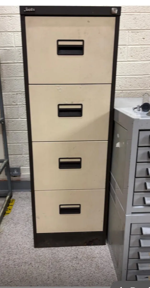 Filing cupboard vintage filing cupboard ,shelves - Image 3